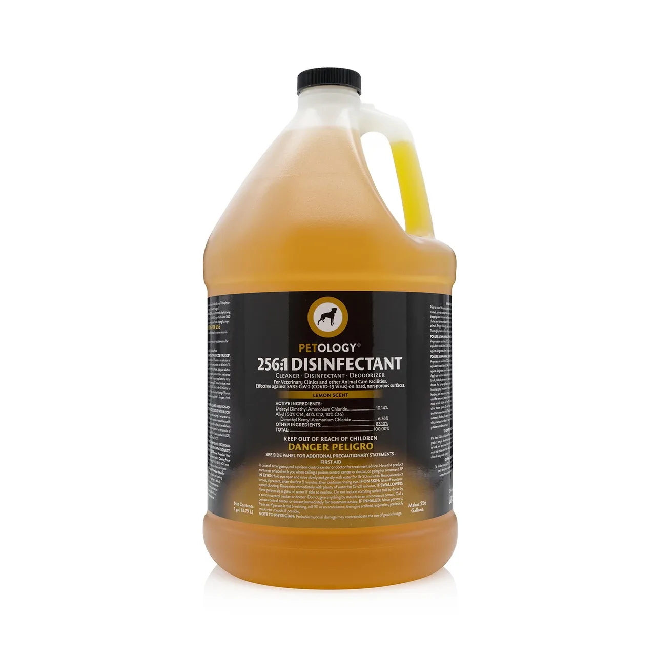 Petology 256:1 Disinfectant, 1 Gallon, Lemon
