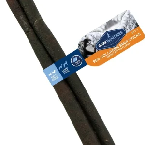 Barkworthies Collagen Peanut Butter Flavor 6" Sticks for Dogs - 50 ct Bulk - Case of 1