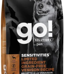 Petcurean GO! Sensitivities LID Grain-Free Venison Recipe Dry Dog Food - 3.5 lb Bag