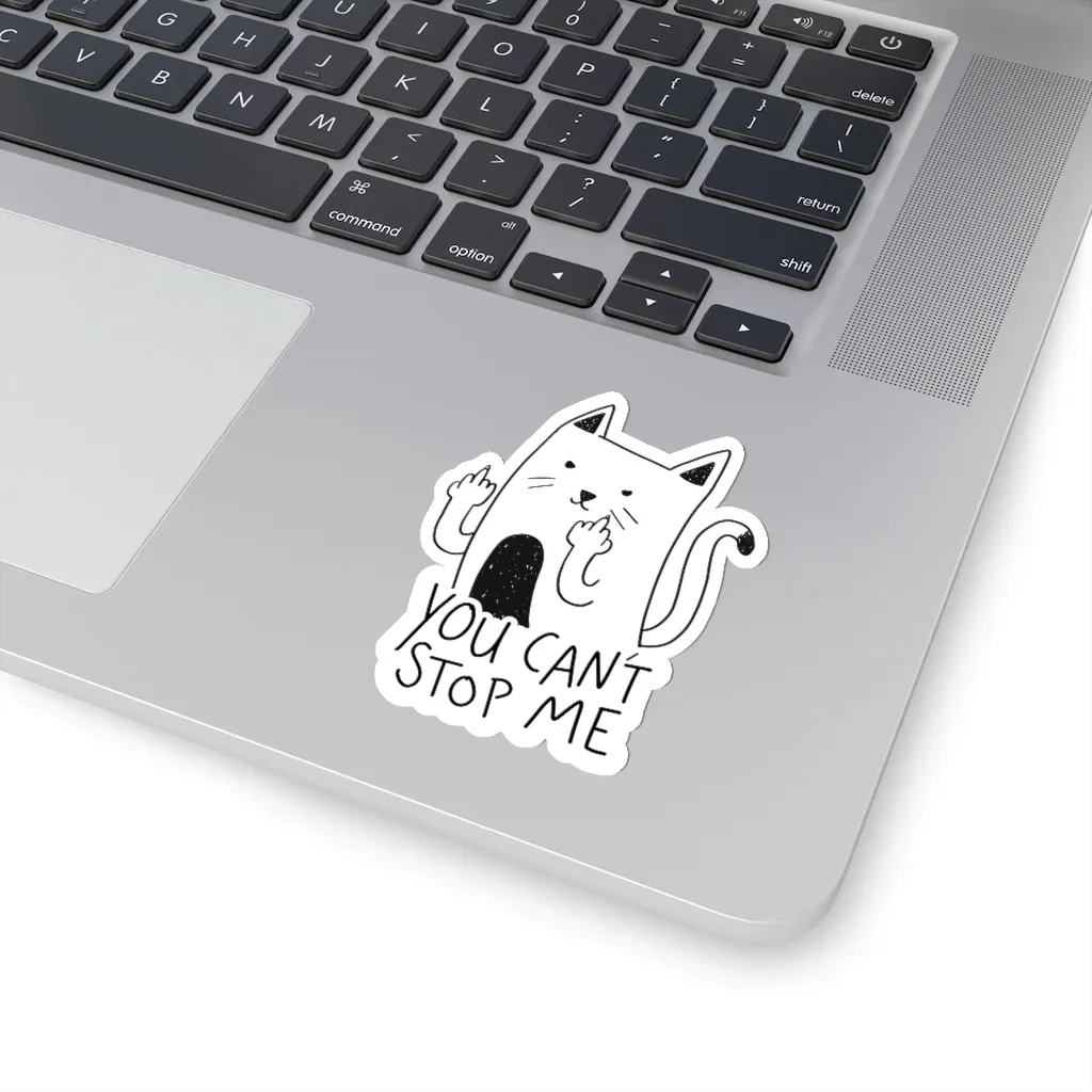 Can't Stop Me Cat Sticker - Image 2
