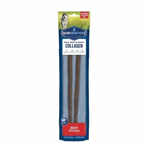 Barkworthies Collagen Beef Sticks Plain 12 in 2 ct