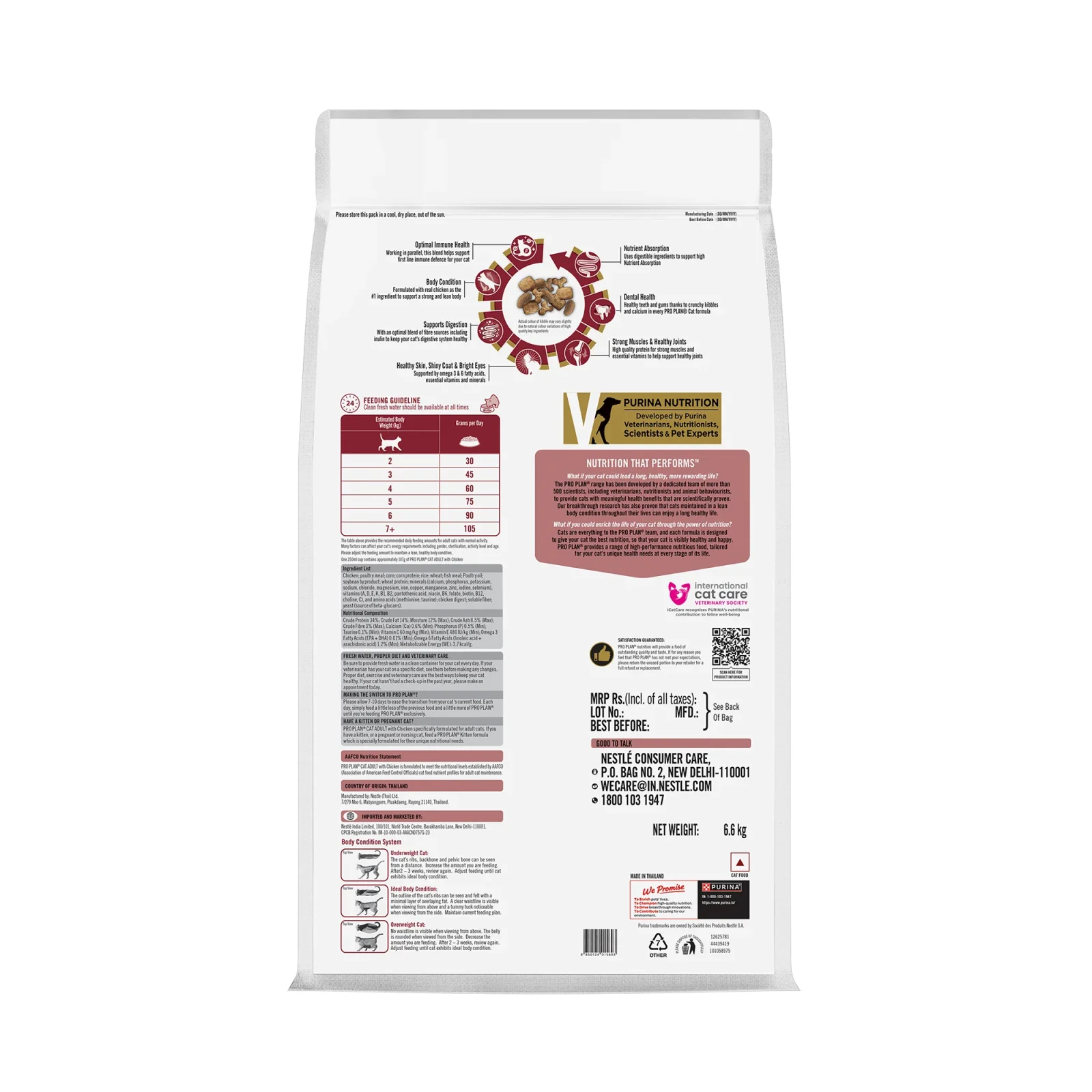 Pro Plan Chicken Flavoured Adult Cat Dry Food - Image 2