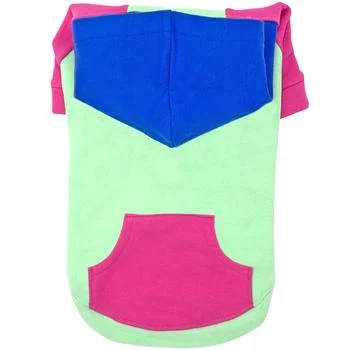Color-Block Hoodie - Pink on Mint - Image 2