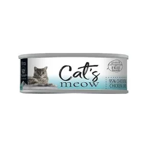 Dave's Pet Food Cats Meow 95% Chicken & Chicken Liver Canned Cat Food - 5.5 oz Cans - Case of 24