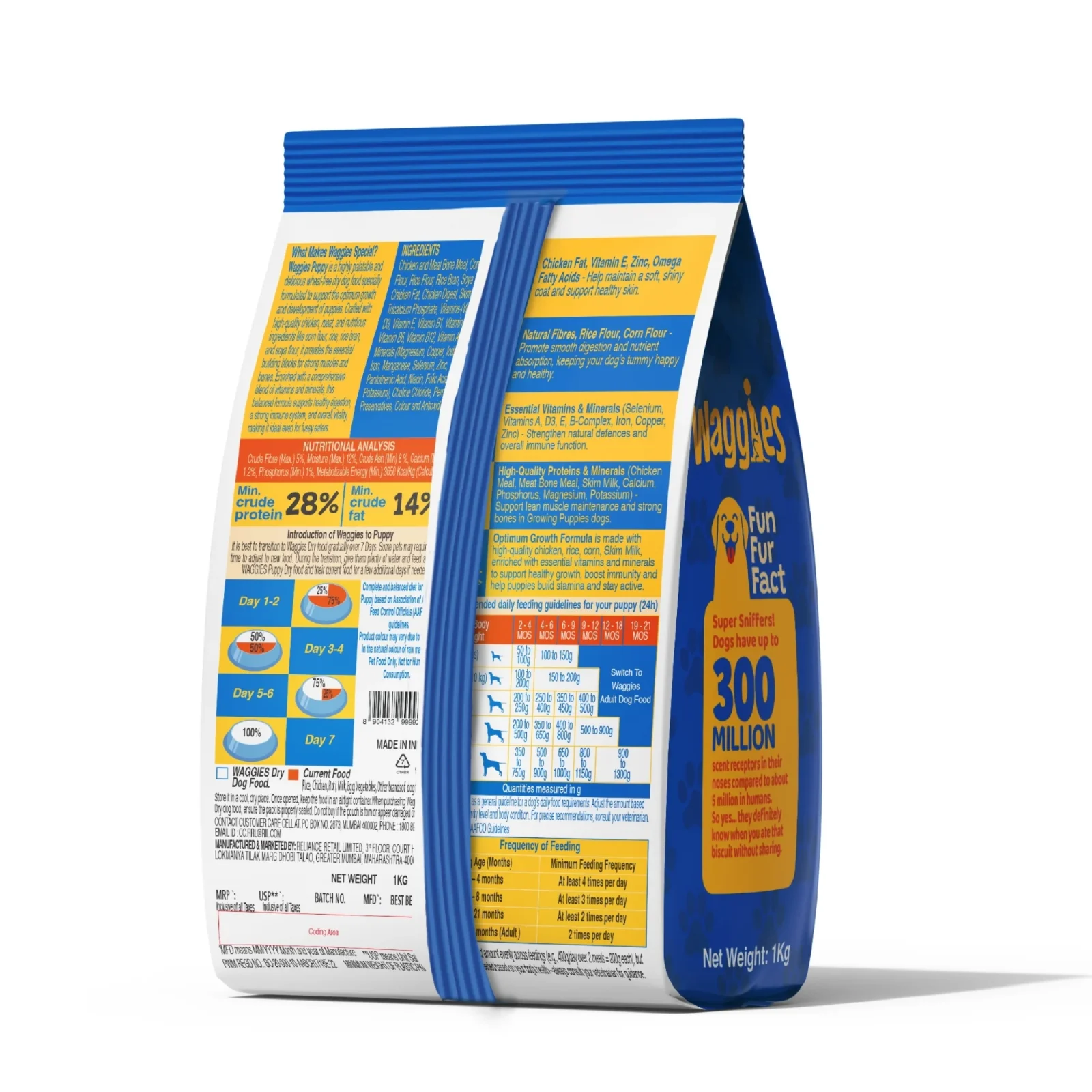 Waggies Chicken with Vitamins All Breed Puppy Dog Dry Food - Image 2