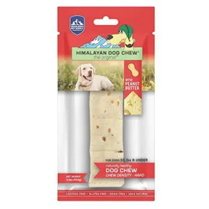 Himalayan Dog Chew Peanut Butter Large Natural Dog Chews - 3.3 oz Bag (for dogs 55 lbs & under)