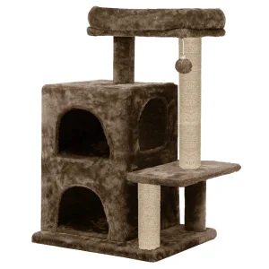 Furrlovers Activity Kitten Tree with Fur Fabric Condo and Jute Rope Post
