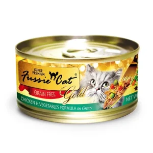 Fussie Cat SP Chicken & Vegetables Formula in Gravy Canned Cat Food - 24/2.82 oz Cans - Case of 1