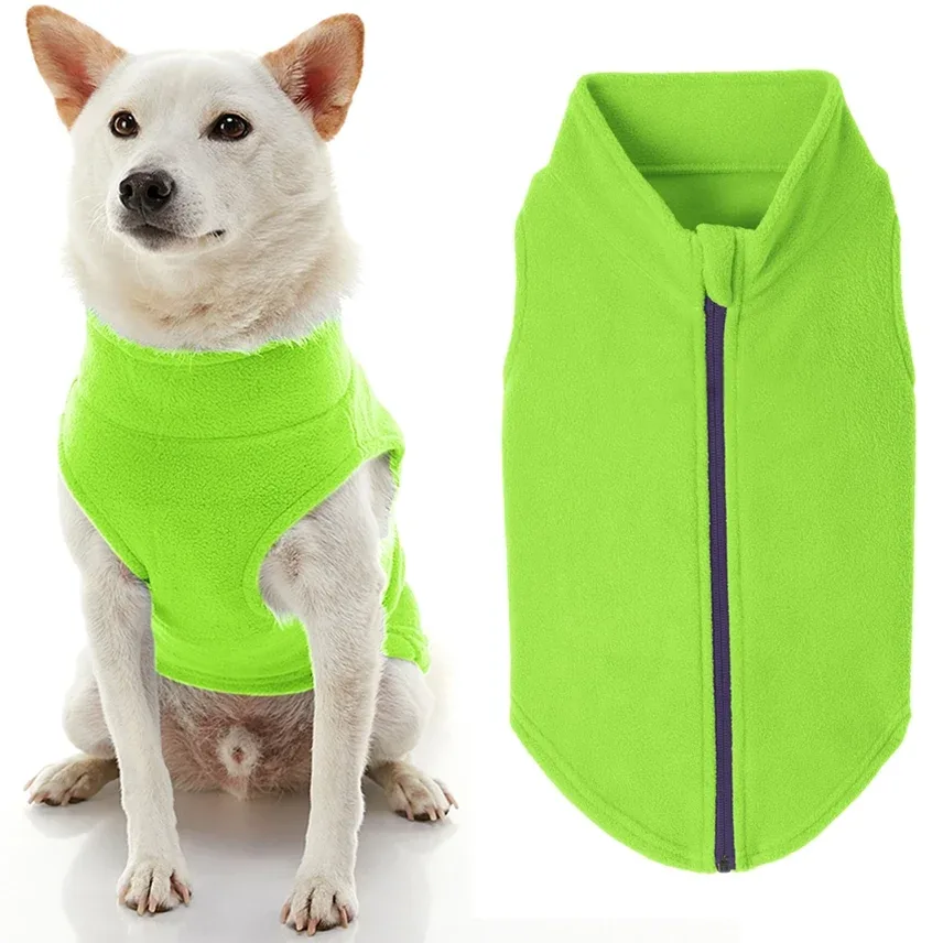 Zip Up Fleece in Lime - Image 2