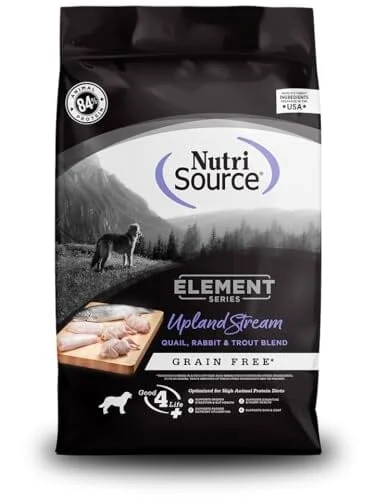 Nutrisource Element Series Upland Stream Grain-Free Quail Rabbit and Trout Dry Dog Food