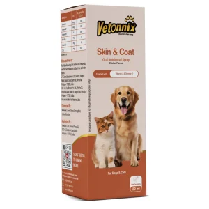 Vetonnix Skin & Coat Oral Spray Supplement for Dogs & Cats