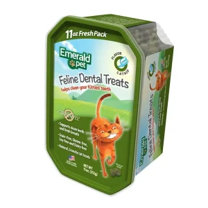 Emerald Pet Catnip Dental Cat Treats - 11 oz Tub