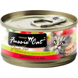 Fussie Cat Premium Tuna with Aspic Canned Cat Food - 24/5.5 oz Cans - Case of 1
