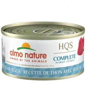 Almo Nature HQS Complete Tuna with Quail Eggs in Gravy Canned Cat Food - 2.47 oz Cans - Case of 24