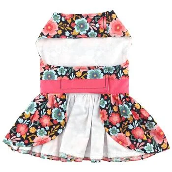 Blooming Blue and Peach Floral Dog Dress - Image 2