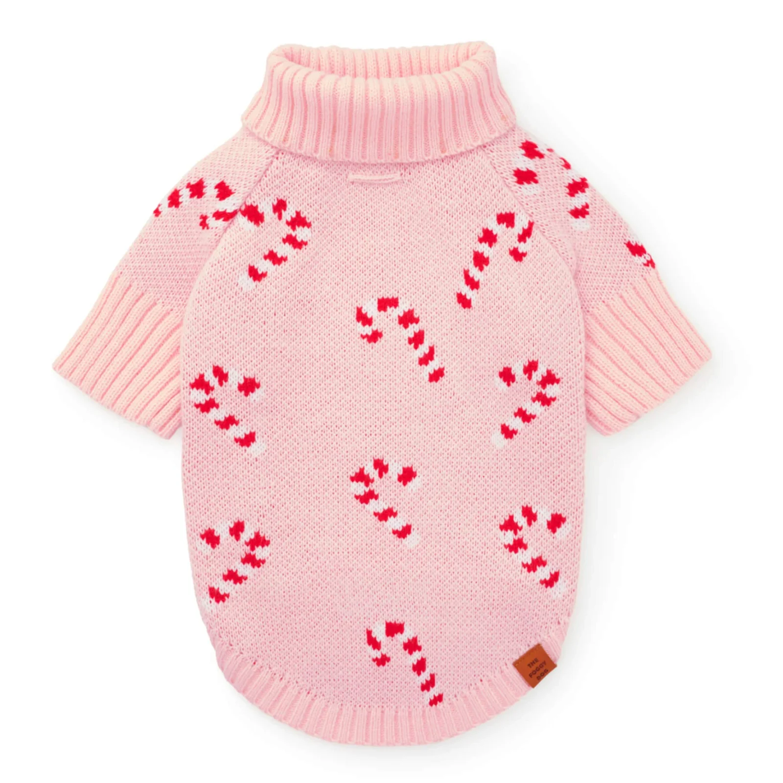 Pink Candy Canes Dog Sweater - Image 2