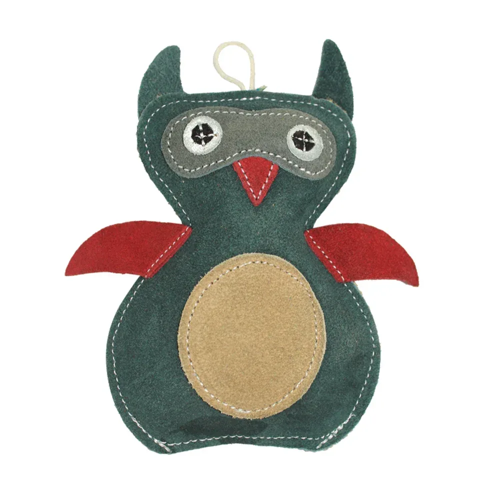 Pawpourri Suede Owl Toy for Dogs (Teal)
