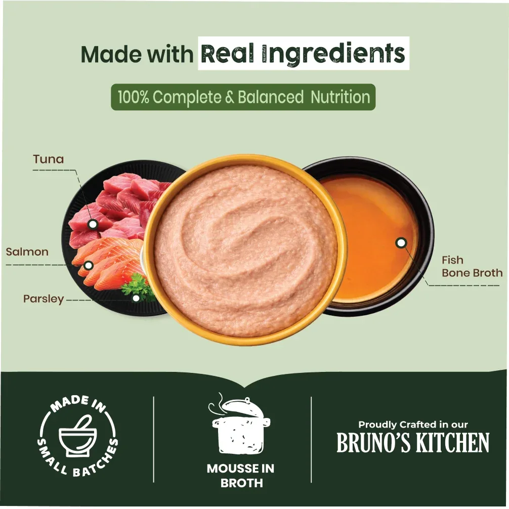 Bruno's Wild Essentials Tuna with Salmon & Parsley Mousse Cat Kitten Wet Food - Image 2