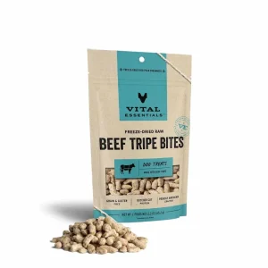 Vital Essentials Freeze-Dried Beef Tripe Bites Dog Treats 2.3 oz