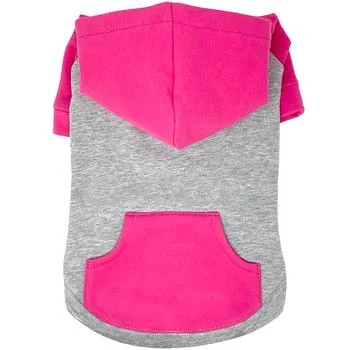 Color-Block Hoodie - Pink on Gray - Image 2