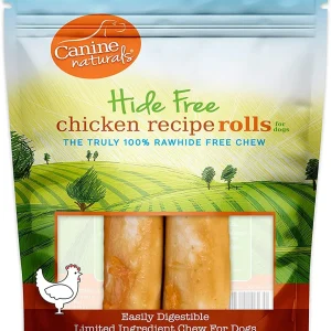 Canine Naturals Hide-Free Chicken Rolls Natural Dog Chews - 4 Inch - 4.2 oz - 2 Count