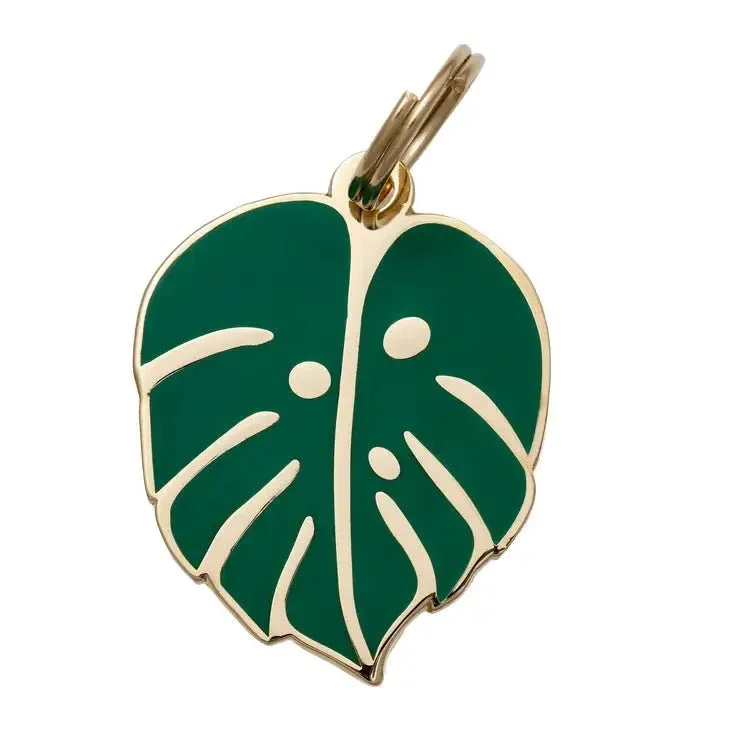 Monstera Leaf Pet ID Tag