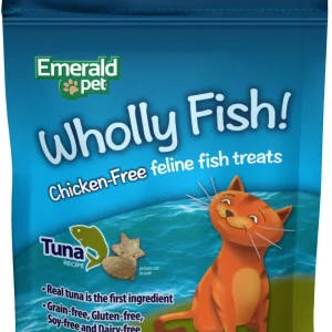 Emerald Pet Wholly Fish! Tuna Crunchy Cat Treats - 3 oz Bag