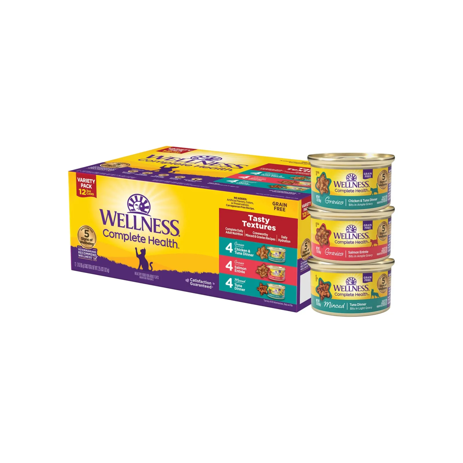 Wellness Complete Health Grain Free Minced Wet Cat Food in Gravy - Image 2