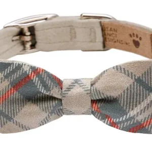 Susan Lanci Doe Collar with Doe Plaid Bow Tie