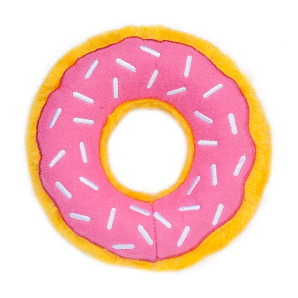 Zippy Paws Strawberry Donutz Plush Toy for Dogs