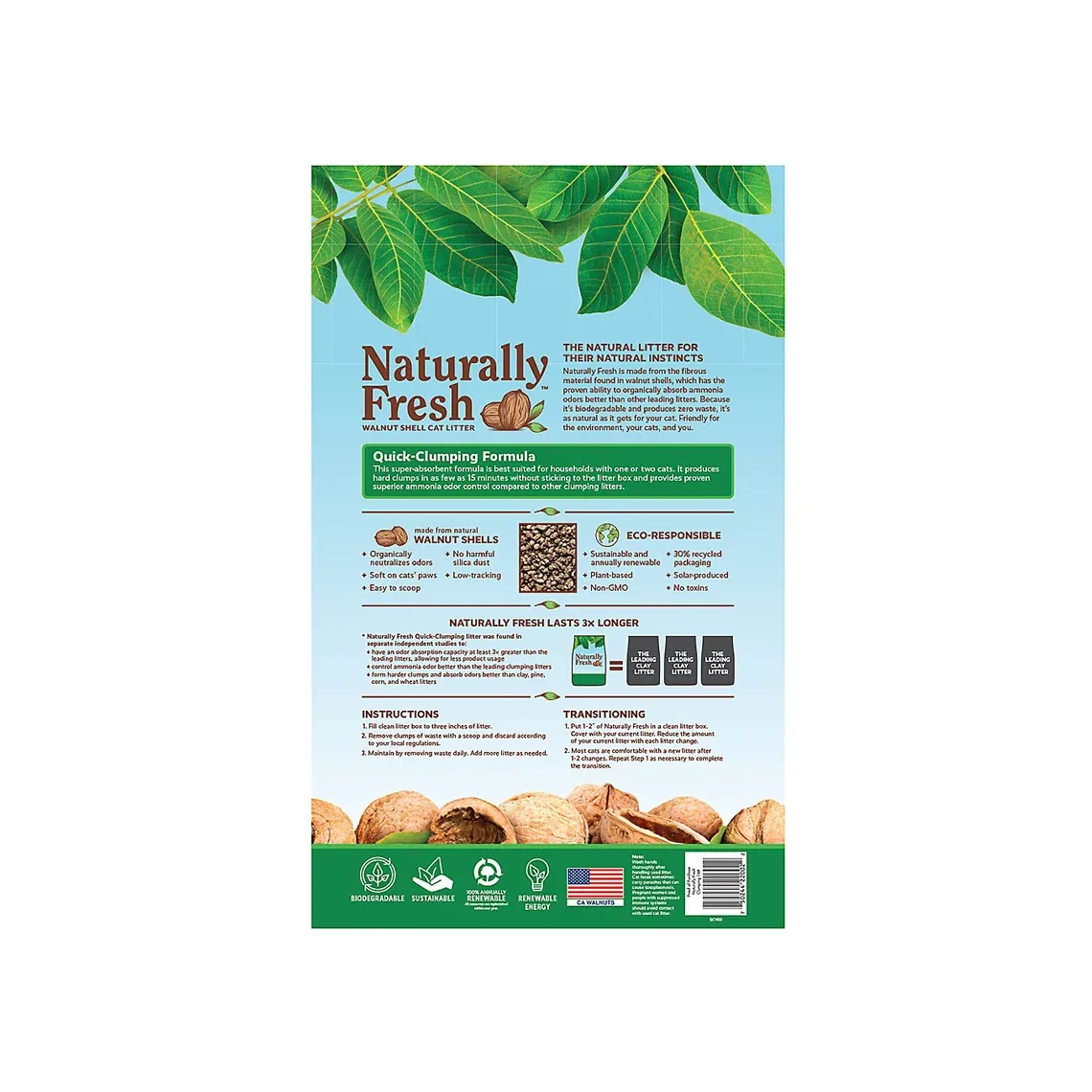 Naturally Fresh Quick Clumping Walnut Shell Cat Litter - Image 2