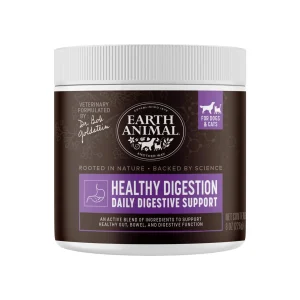 Earth Animal Healthy Digestion Nutritional Supplement Powder for Cats & Dogs
