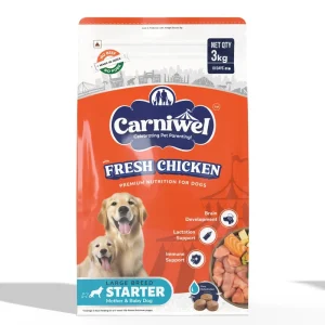 Carniwel Fresh Chicken Kibble Large Breed Starter Dog Dry Food (Limited Stocks)