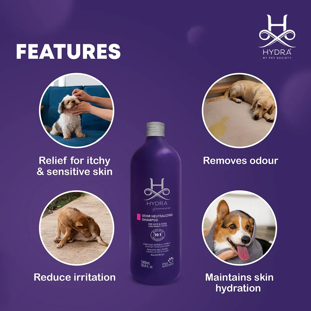 Hydra Groomers Oatmeal Extract Odor Neutralizing Shampoo for Cats & Dogs - Image 2