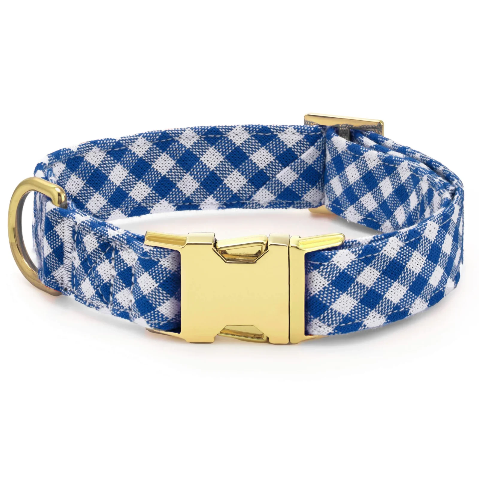 Lake Blue Gingham Bow Tie Collar - Image 2