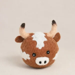TEXAS LONGHORN BEASTBALL WOOL DOG TOY