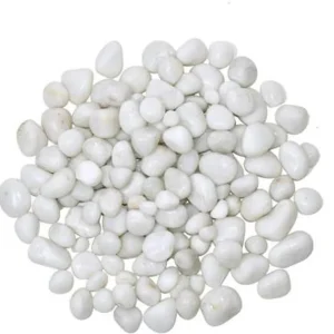 Splashy Fin Polished White Pebbles for Aquarium