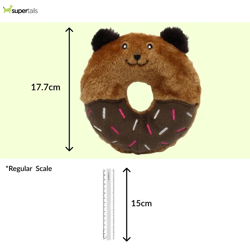 Zippy Paws Buddies Bear Donutz Plush Toy for Dogs - Image 2