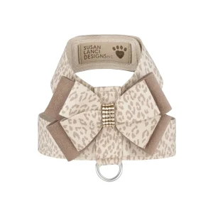Susan Lanci Baby Cheetah with Gold Giltmore Double Nouveau Bow Tinkie Harness