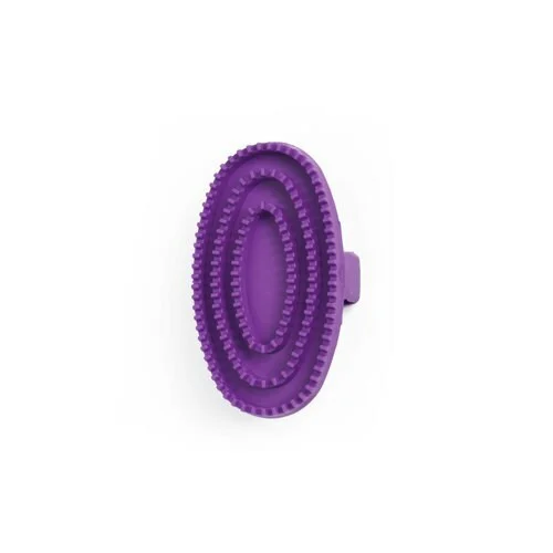 SureGrip Oval Rubber Curry Brush with Strap for Pets