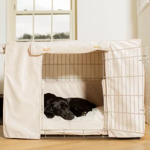 Dog Crate Set In Oyster Velvet by Lords & Labradors