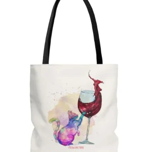 Feline Tipsy Cat Wine Tote Bag