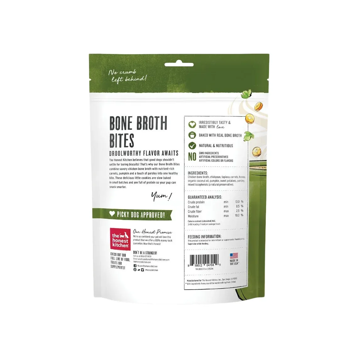 The Honest Kitchen Bone Broth Bites 8 oz Treats for Dogs - Image 2