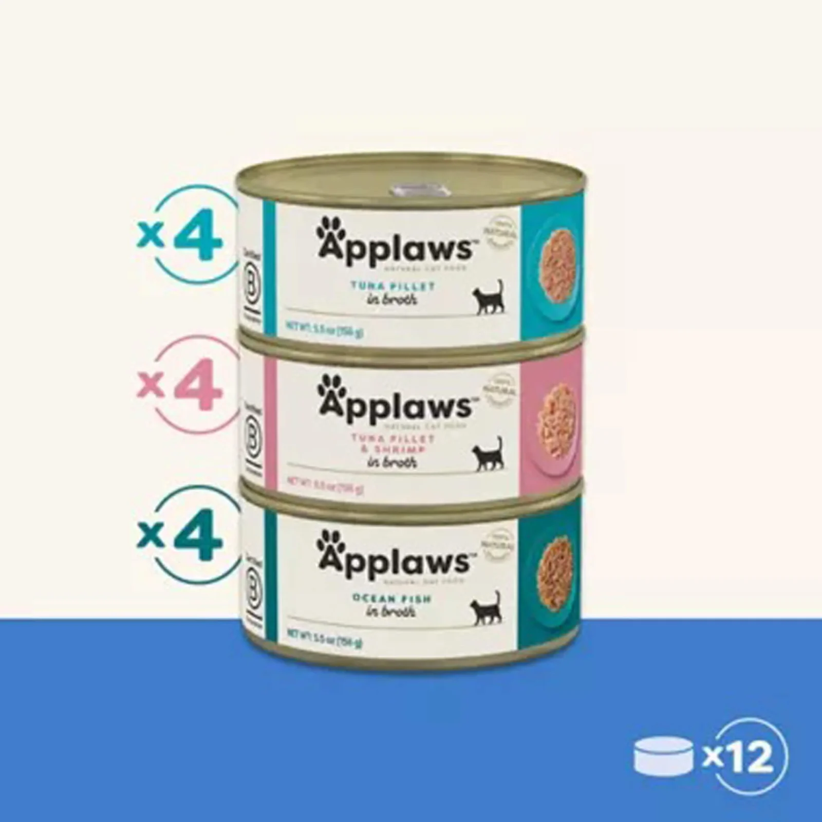 Applaws Grain Inclusive Shredded in Broth Wet Cat Food Cans - Image 2