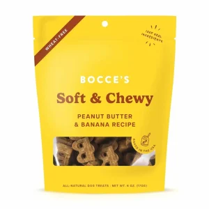Bocce's Bakery Peanut Butter & Banana Soft & Chewy Dog Treats 6 oz