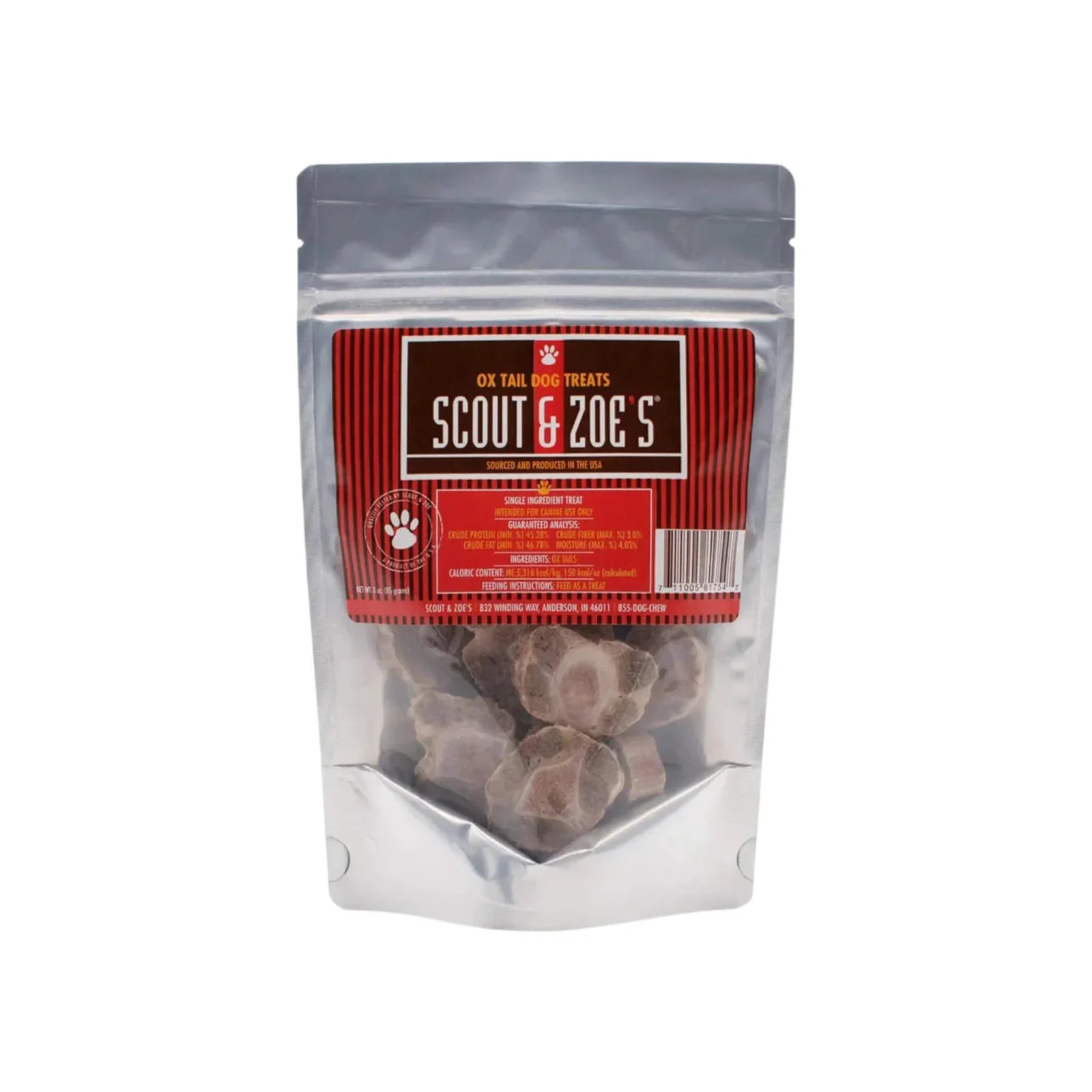 Scout & Zoe's Freeze Dried Ox Tails Dog Treats