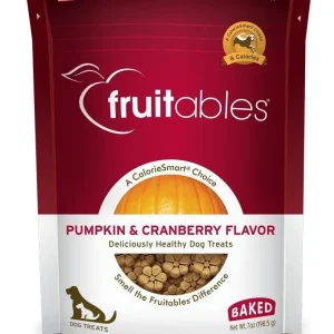 Fruitables Pumpkin & Cranberry Crunchy Dog Treats - 7 oz Pouch