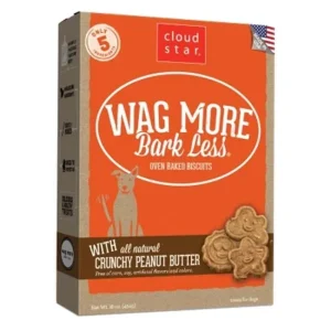 Cloud Star Crunchy Peanut Butter Baked Crunchy Biscuit Dog Treats - 16 oz Bag