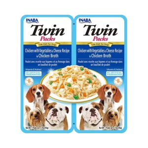 INABA Twin Packs Tuna Chicken with Vegetable Cheese Flavour Dog Wet Food
