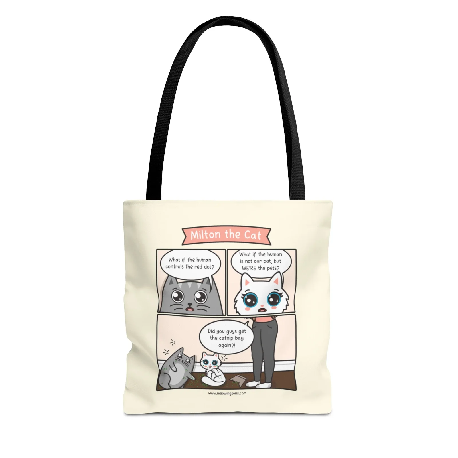 Catnip Trip Comic Tote Bag - Image 2